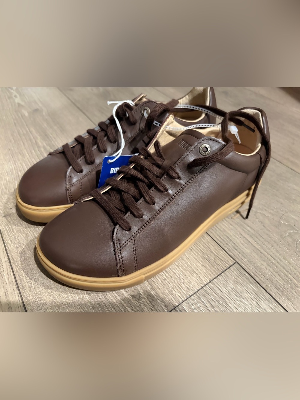 NWT Birkenstock Brown Leather Low-Top Sneaker, 260mm